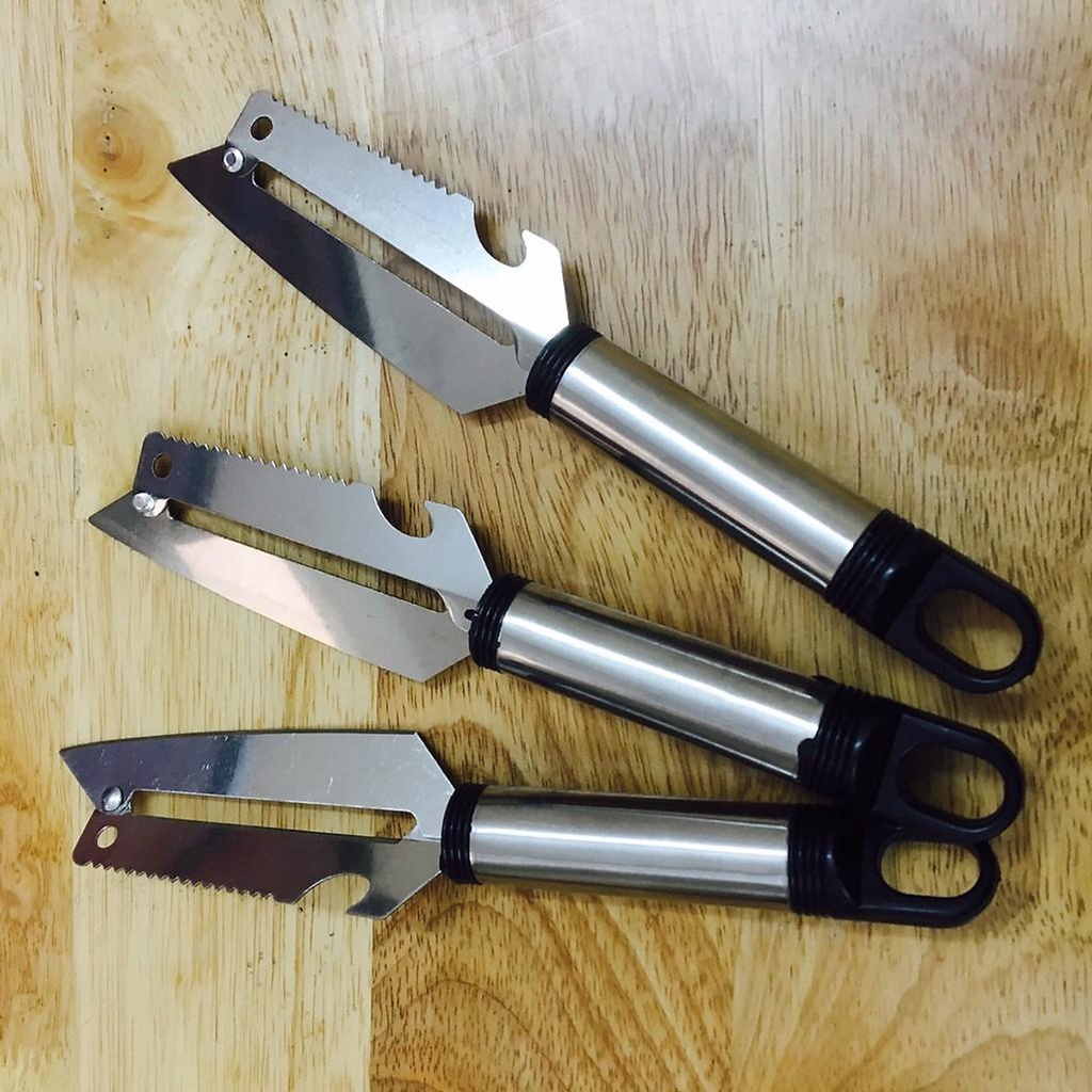 Dao nạo gọt rau củ quả 2 lưỡi đa năng bằng thép không gỉ tiện dụng