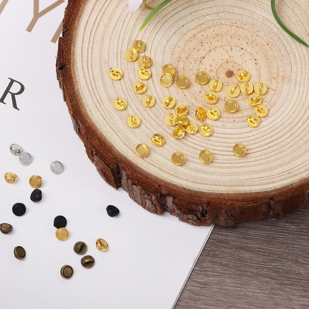 Set 50 Nút Tròn Trơn 4 Màu Gắn Thắt Lưng DIY