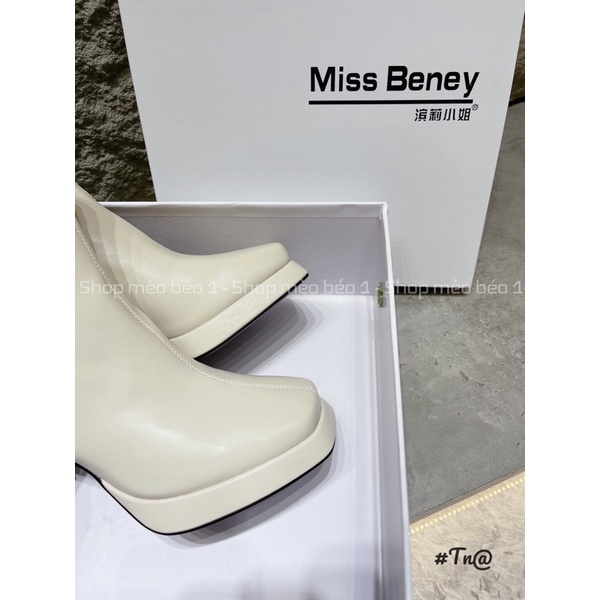 Bốt boot lửng đế đúp da lì mũi vuông gót trụ khoá sau fullbox hàng quảng châu cao cấp