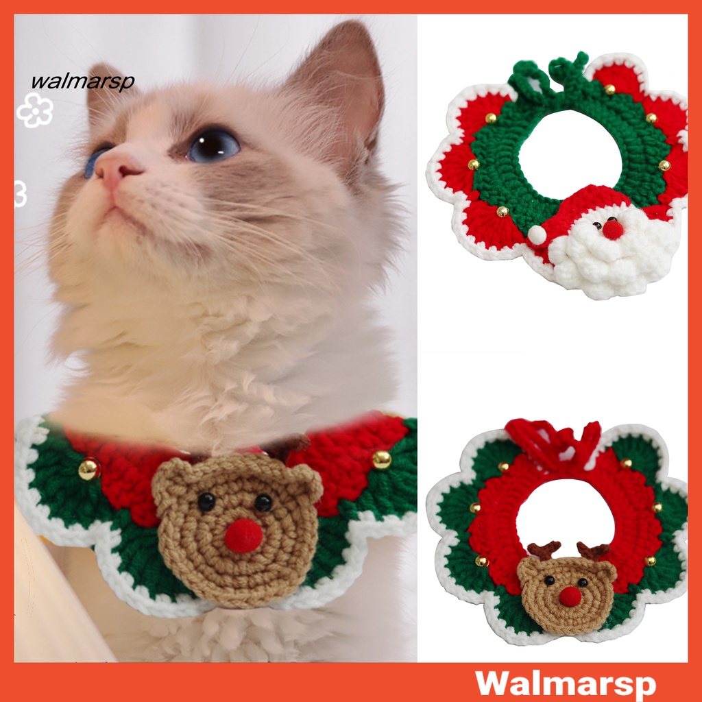 Vòng Cổ Họa Tiết Ông Già Noel Tuần Lộc Thân Thiện Với Da Cho Chó Mèo Năm Mới
