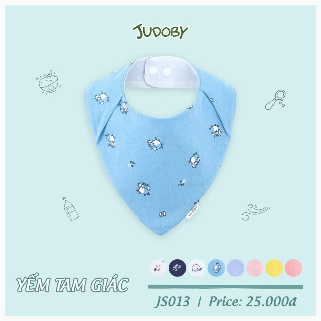 DOKMA JUDOBY Yếm tam giác cotton bé trai bé gái JS013 - 𝐒ó𝐜 𝐁𝐚𝐛𝐲 𝐌𝐎𝐌 𝐀𝐍𝐃 𝐁𝐀𝐁𝐘