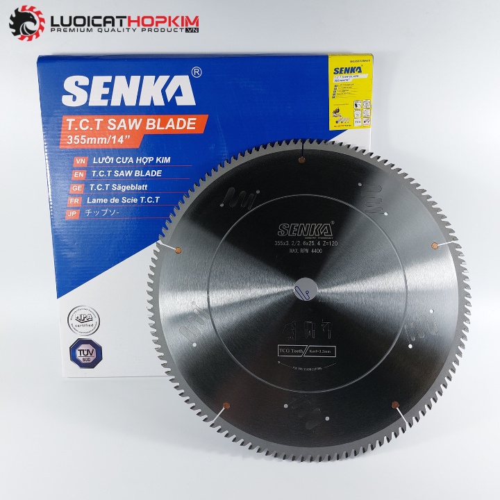 Lưỡi cắt nhôm 355mm 120 răng hợp kim cao cấp SENKA