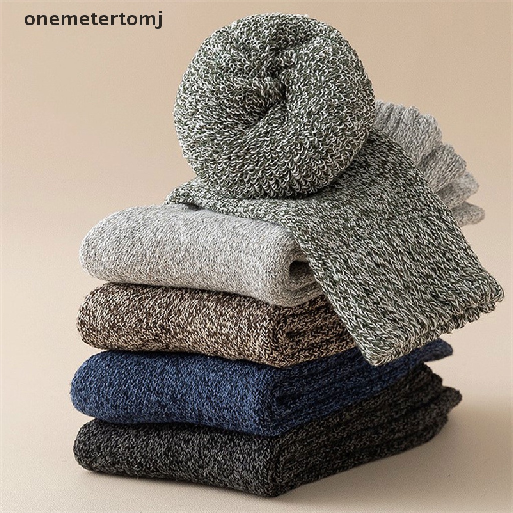 Vớ Len Siêu Dày Màu Trơn Giữ Ấm Mùa Đông Cho Nam