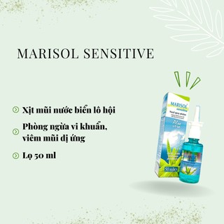 Xịt Mũi Nước Biển Chết Lô Hội Marisol Sensitive Giúp Nhanh Thông Thoáng Hô Hấp 50ML