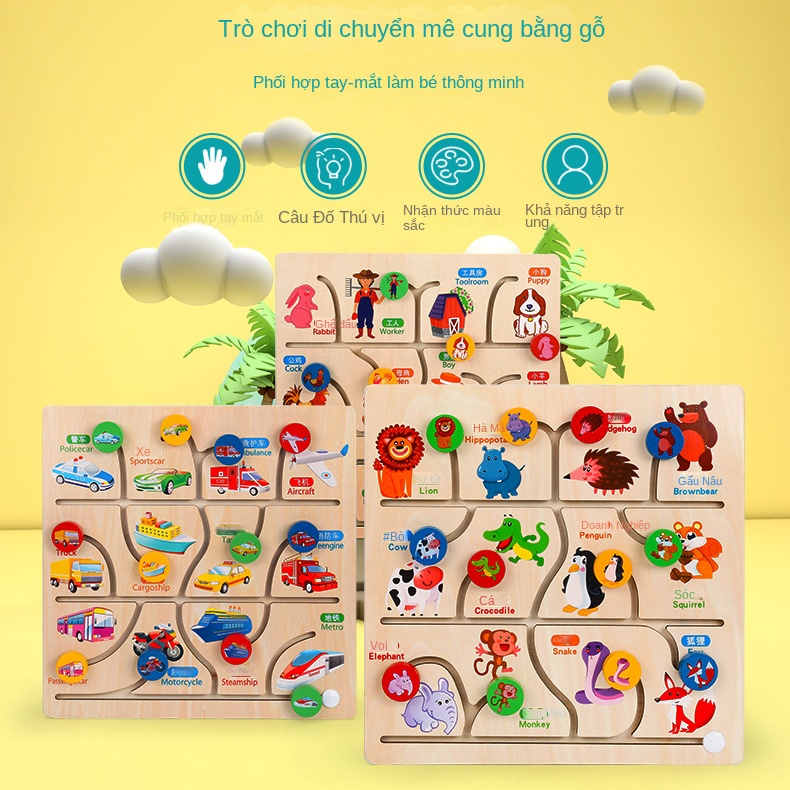 Đồ Chơi Mê Cung Bằng Gỗ Giúp Phát Triển Trí Tuệ Cho Bé GXYMY914