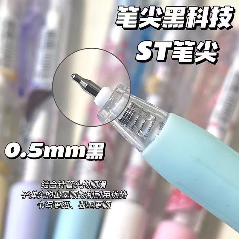 SANRIO Bút Mực Gel Ngòi 0.5Mm Trong Suốt Họa Tiết Hoạt Hình Kulomi Dễ Thương Cho Học Sinh