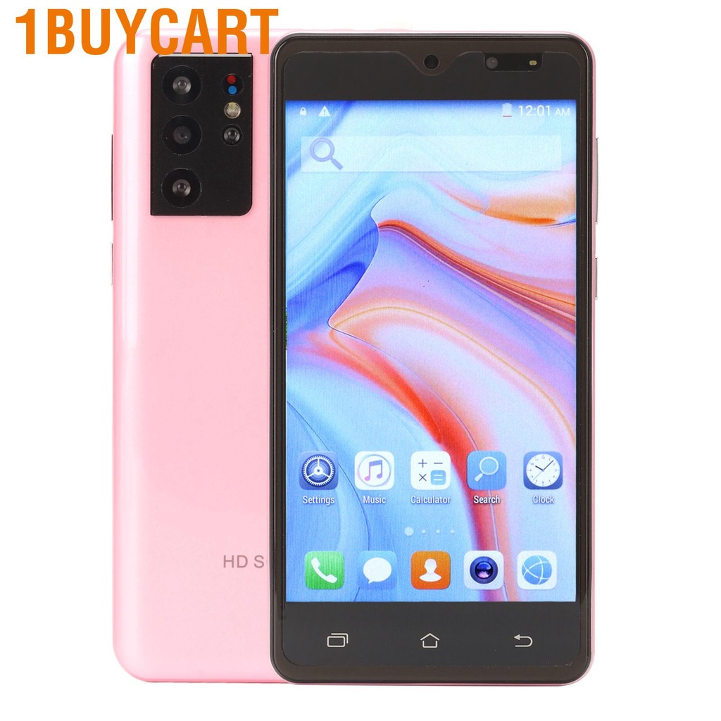 1buycart Pink 5in Smartphone 4800mAh 8 Core CPU 1920x1080 2GB RAM 16GB ROM Mobile Cell Phone for Android 11.0 100‑240V