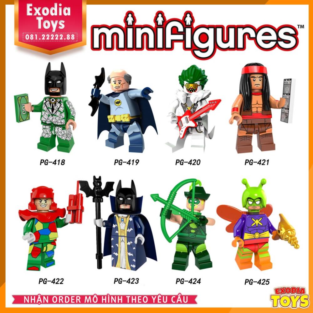 Xếp hình Minifigure Nhân vật siêu anh hùng và kẻ phản diện DC Comics - Đồ Chơi Lắp Ghép Sáng Tạo - POGO PG8110
