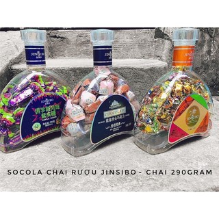 Kẹo socola chai rượu jinsibo - chai bầu - chai rượu gói quà tết