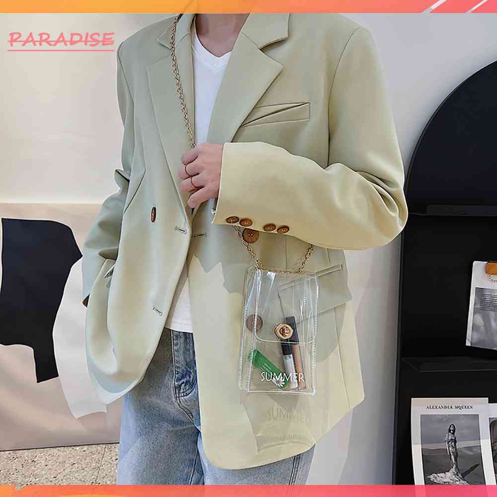 Túi Đeo Chéo Mini Bằng PVC Trong Suốt Thời Trang Mùa Hè Hàng Mới Dành Cho Bạn Nữ