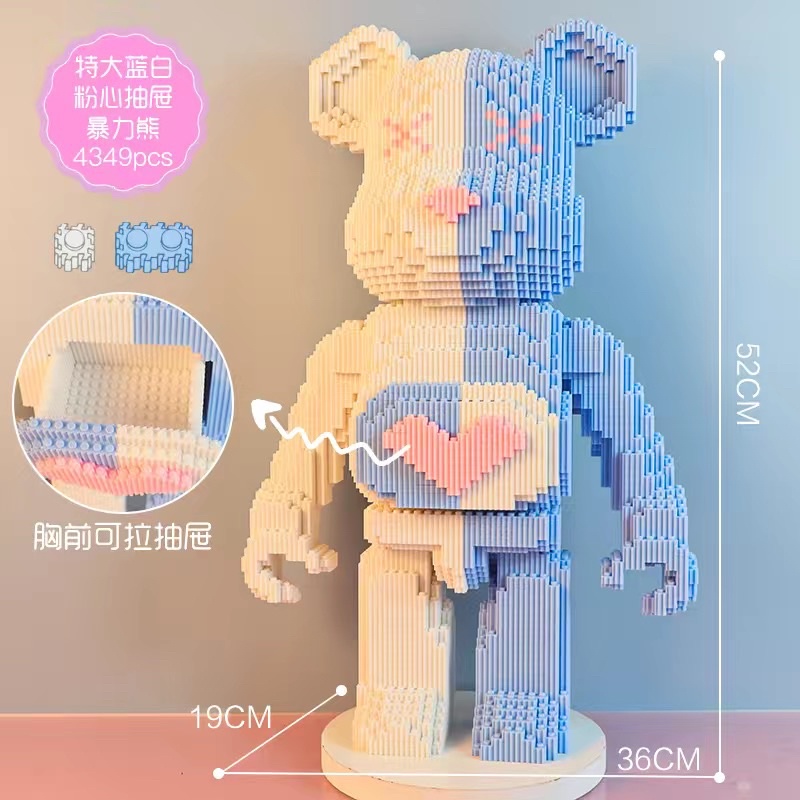 Mẫu Mới Le.Go Bearbrick Siêu Phẩm , Độc-Lạ Size Lớn [Kèm Búa]