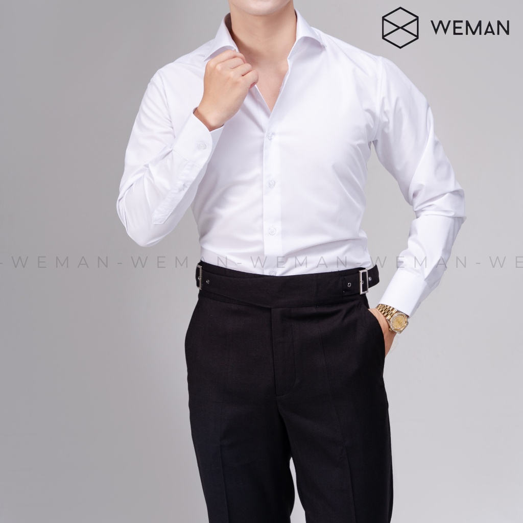 Quần Âu Nam Thiết Kế WEMAN Cạp Cao, Chất Liệu Wool Cao Cấp Chống Nhăn Xù Dáng Slim Fit Trẻ Trung WMQ2206 | BigBuy360 - bigbuy360.vn