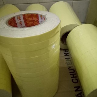 Băng keo xốp vàng 2 mặt, băng keo 2 mặt giá rẻ.