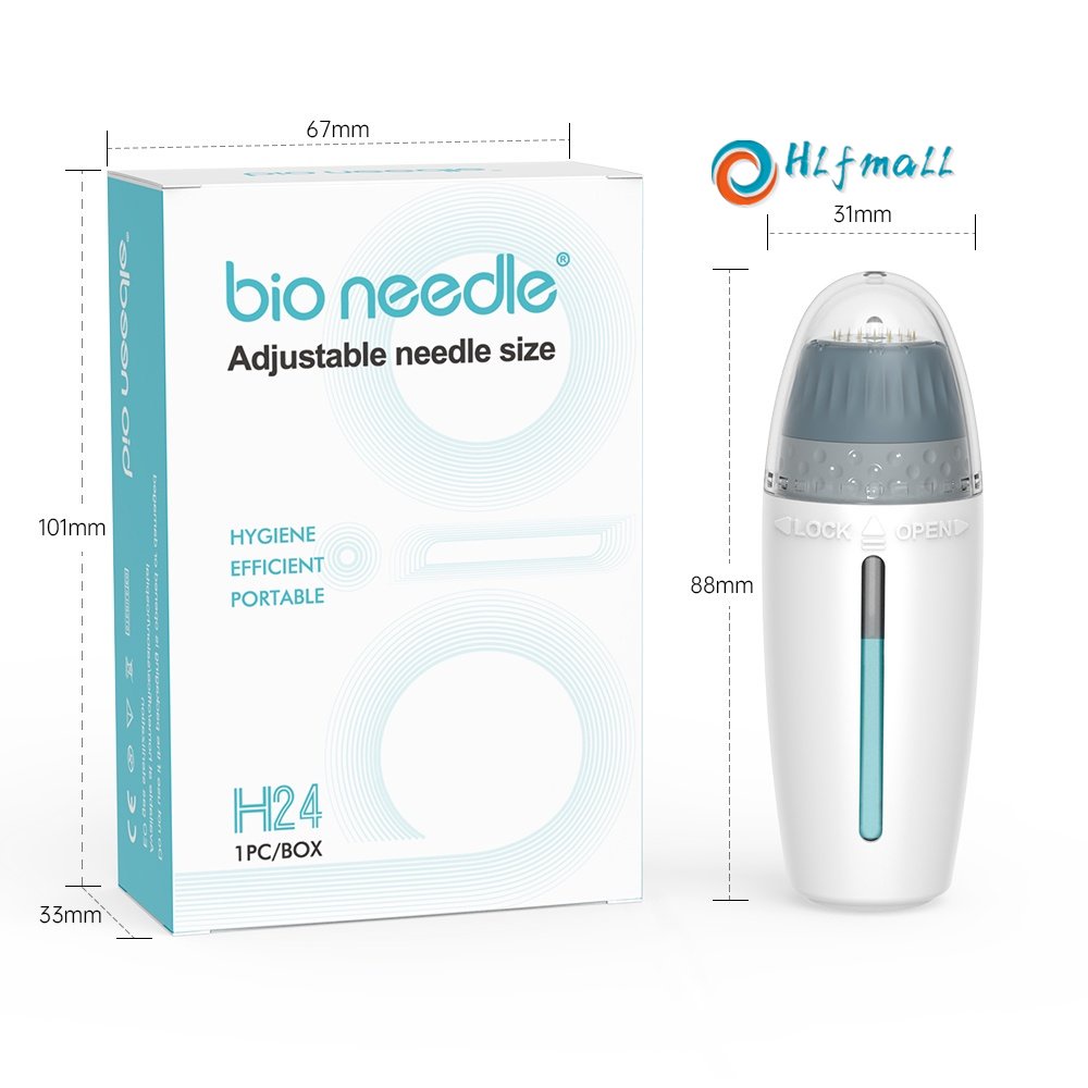 Bút Lăn Kim Bio H24 Pins Titanium Hyaluronic Acid Chăm Sóc Da