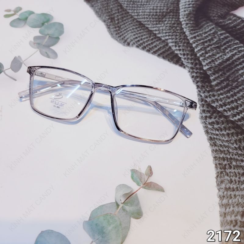 Gọng kính cận vuông nhựa dẻo cho cả nam và nữ 2172 - Kính mắt Candy