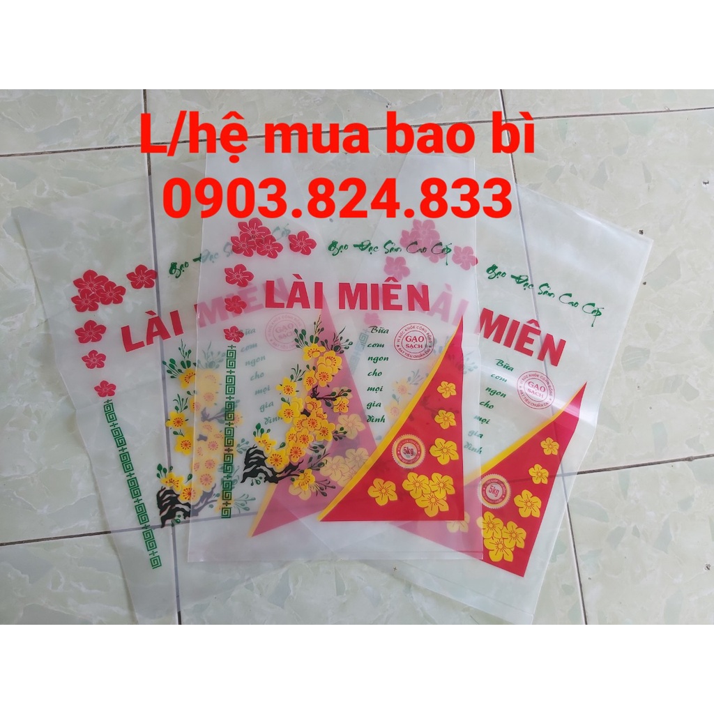 Túi đựng gạo LÀI MIÊN TẾT PP (size 5kg) combo 1kg