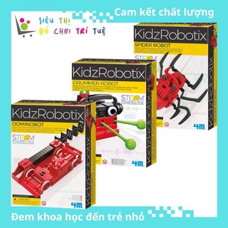 Đồ Chơi Khoa Học Lắp Ráp Thông Minh 4M Robot Domino, Đánh Trống, Nhện Phát Triển Trí Óc Sieuthidochoitritue