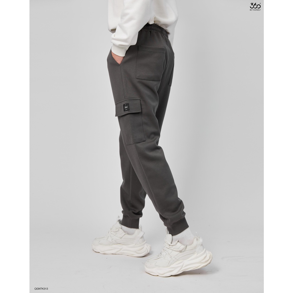 Quần jogger nỉ nam túi hộp thương hiệu 360 Boutique chất liệu interlock cao cấp - QGNTK313