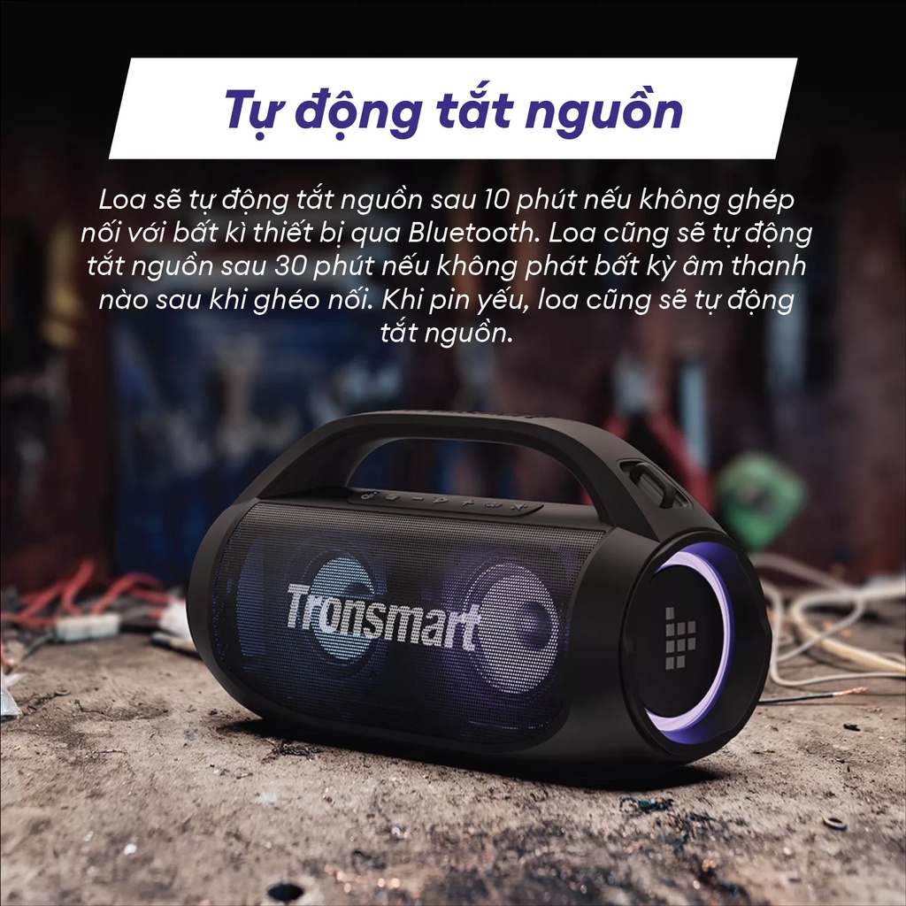 Loa Bluetooth 5. di động TRONSMART BANG SE – Đèn LED - Công suất 40W - Chống nước IPX6 - HÀNG CHÍNH HÃNG