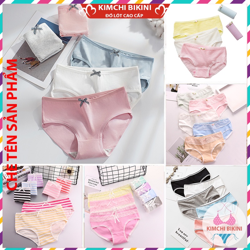 quần lót nữ viền ren vải mềm chống viêm nhiều màu sắc mẫu mã đa dạng KIMCHIBIKINI quần chip nữ xinh đẹp QL161