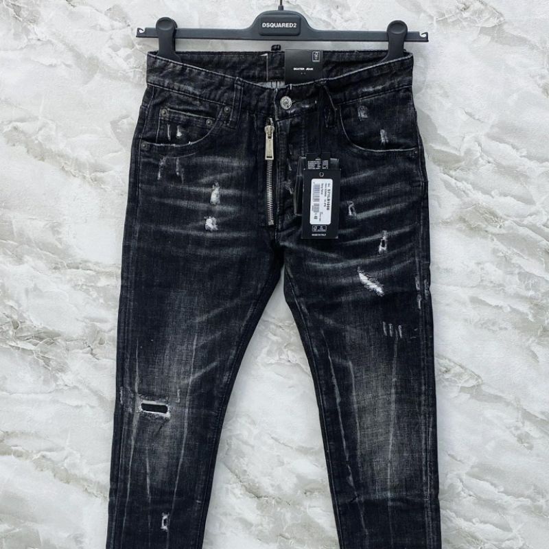 MẪU HOT Quần jean DSQ2 2011 Khoá lệch mẫu basic màu khói LA 1-1