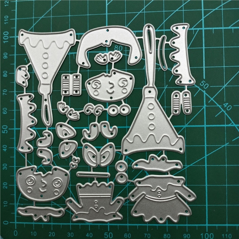 Khuôn Cắt Giấy Làm Từ Kim Loại Hình Yêu Tinh Trang Trí Scrapbook