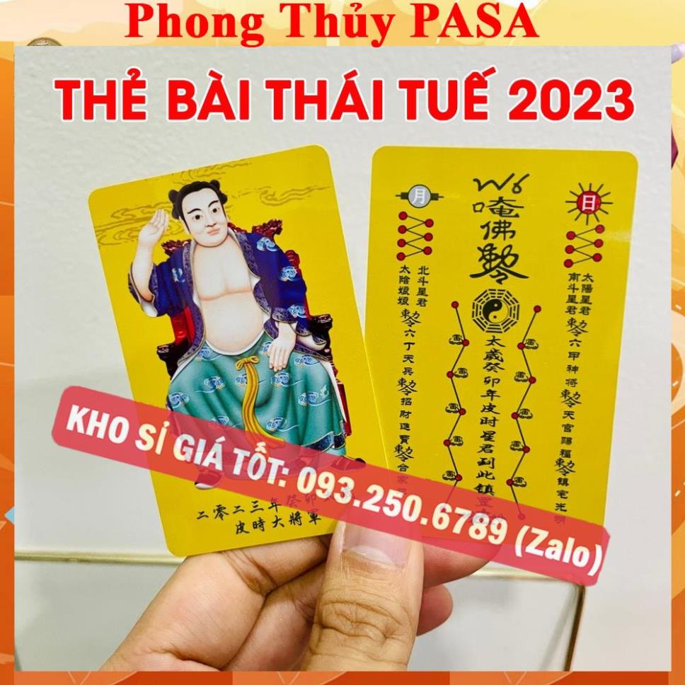 BÁN CHẠY Kim Bài Thái Tuế 2023 Giá Sỉ , Bằng nhựa cứng , Chuẩn Năm [THẺ NHỰA VÀNG]