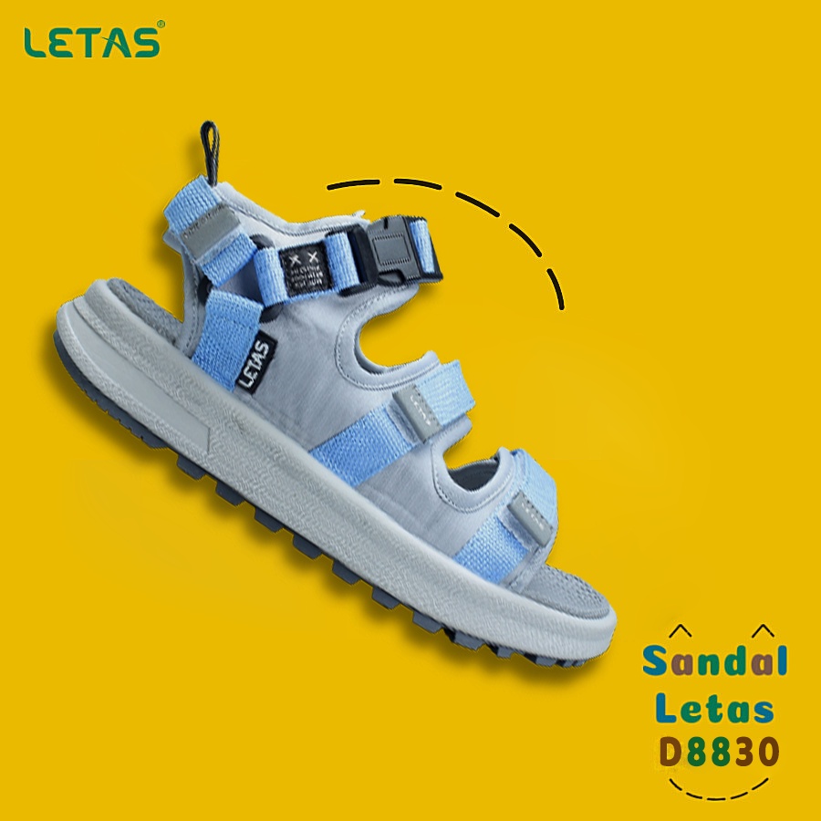 Sandal Unisex Letas D8830 Xanh ngọc ghi