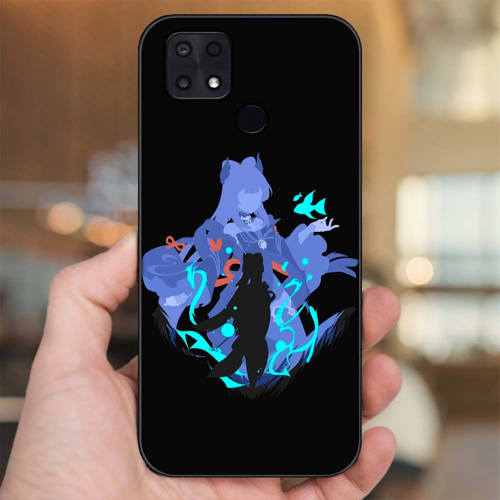 Ốp lưng Xiaomi Poco C40 viền đen in hình Sangonomiya Kokomi Genshin Impact