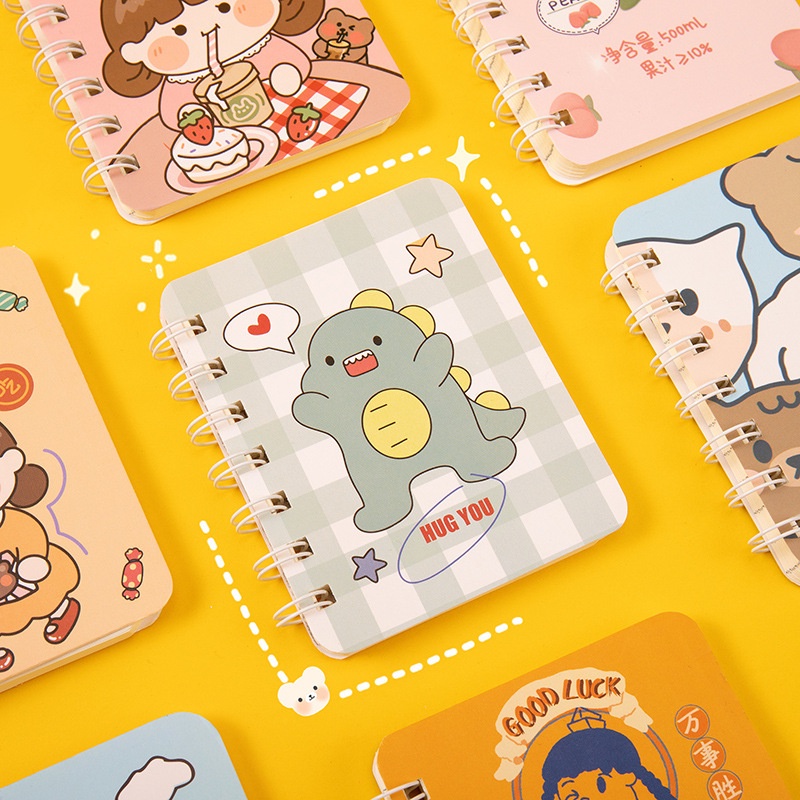 Sổ Tay Mini A7 Agenda Planner 2022 Họa Tiết Hoạt Hình Dễ Thương