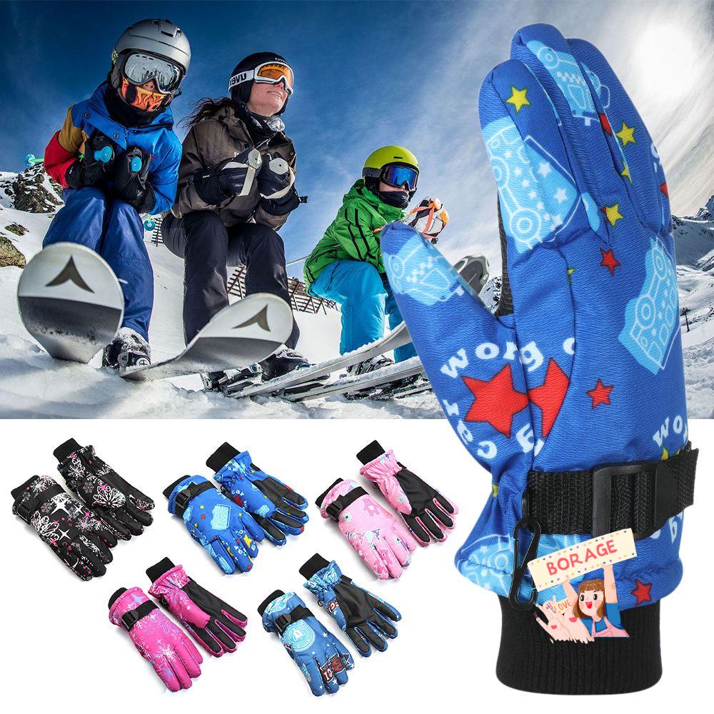 1 Đôi Găng Tay Trượt Tuyết Chống Gió Chống Nước Bảo Vệ Toàn Diện Cho Trẻ Em