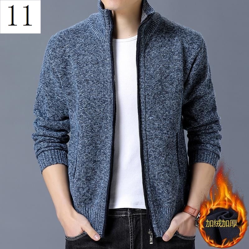 Áo Khoác Len Lót Lông Cừu Dày Dặn Dáng Rộng Phong Cách Hàn Quốc Thời Trang Thu Đông Cho Nam