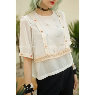 QUẦN LỬNG MÀU ĐEN LAI REN HOA VĂN [MINOR CHARLISE]