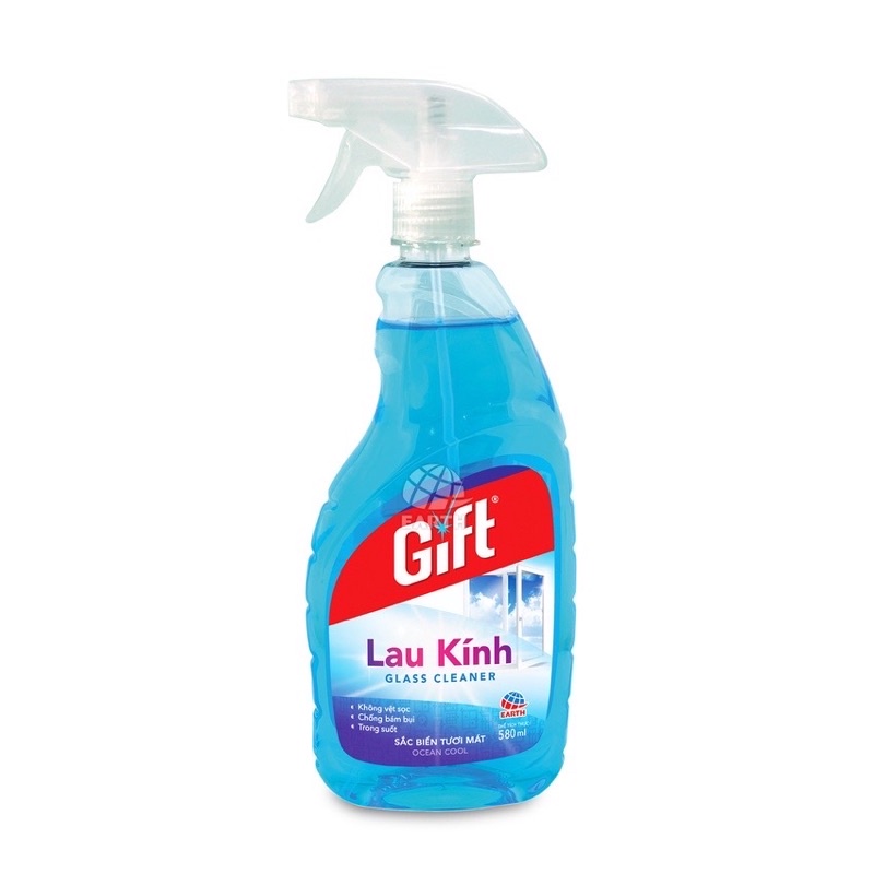 Nước lau kính Gift Sắc Biển can lớn 3,8kg TIẾT KIỆM Siêu sạch chống bám bụi
