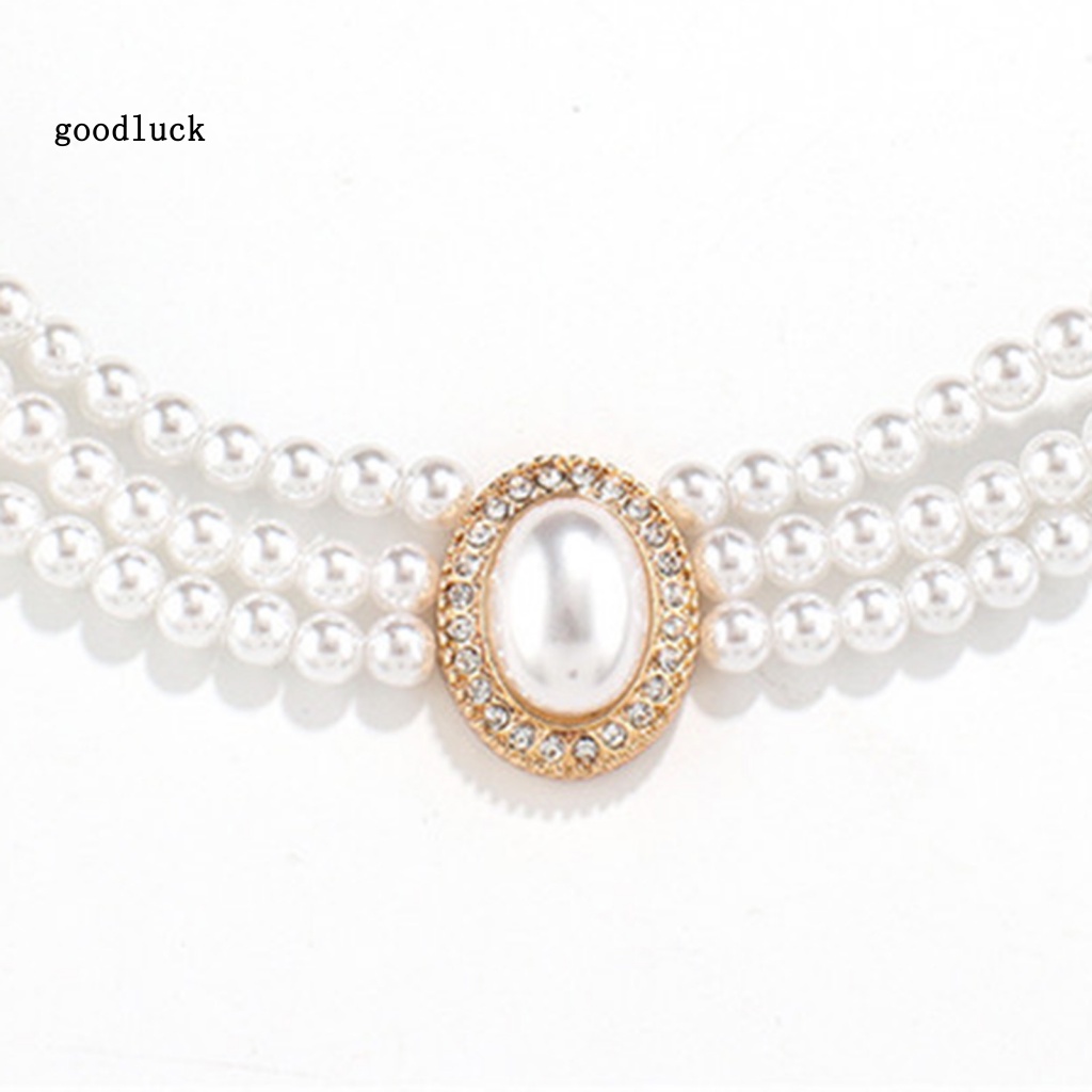 Chúc Mừng Năm Mới| Vòng cổ Đính Ngọc Trai Nhân Tạo Phong Cách Vintage