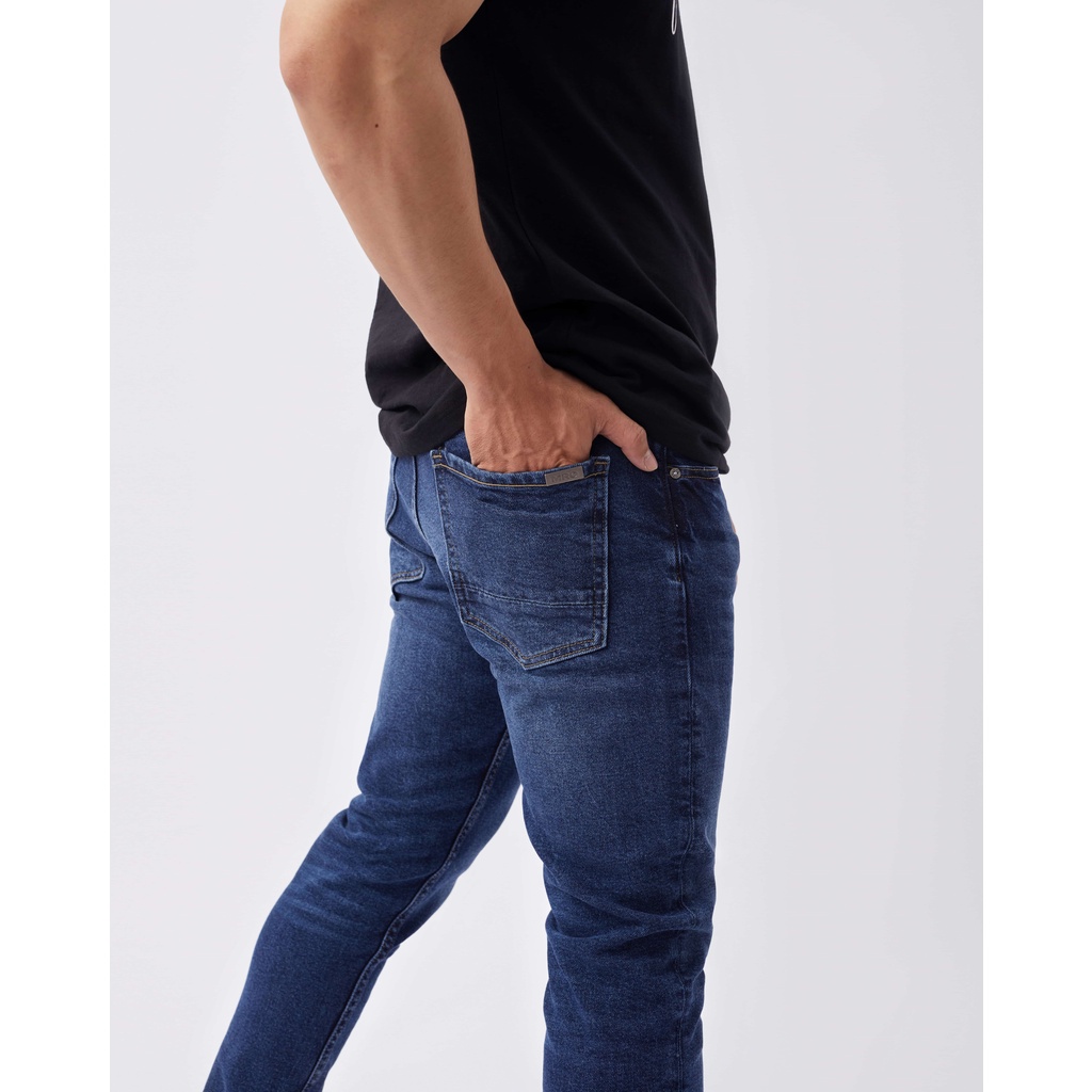 Quần jean nam xanh cao cấp MENFIT 0341 chất denim co giãn nhẹ 2 chiều, chuẩn form, thời trang