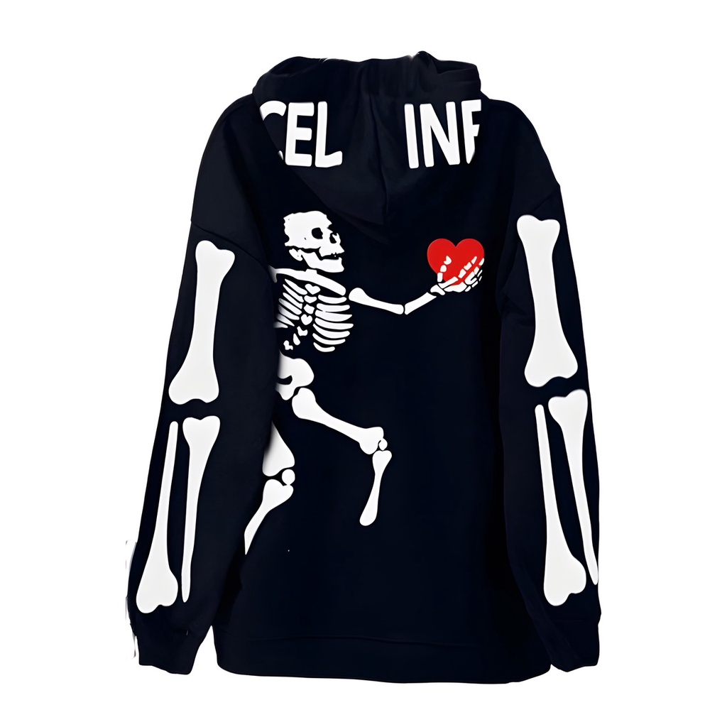 Áo Hotdie Nam Nữ Áo hotdie họa tiết xương Premium Skeleton x Celine Chất Liệu Chính Phẩm Cao cấp