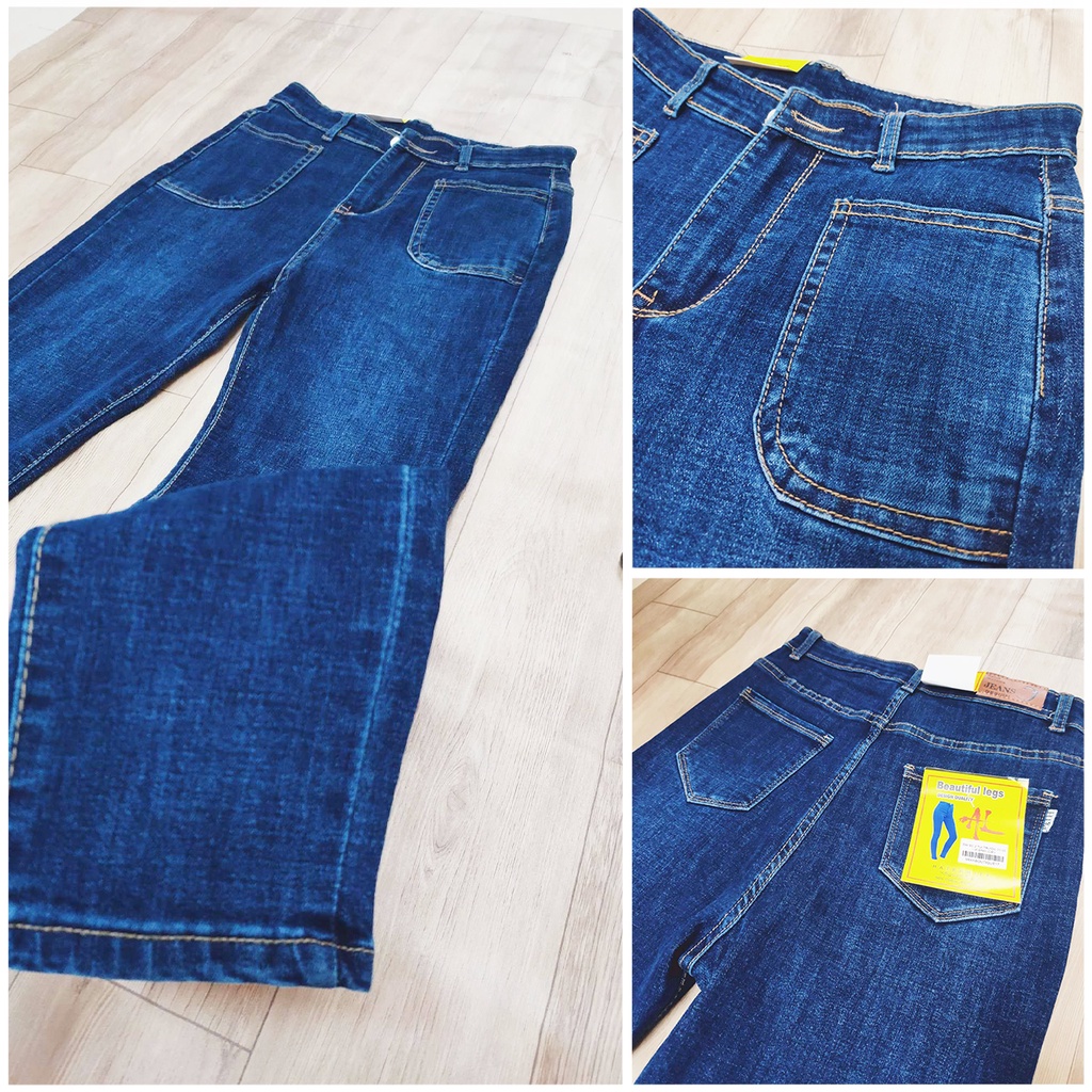 Quần jeans skinny cạp cao 1 cúc dài 98cm  - quần bò lưng siêu cao co giãn