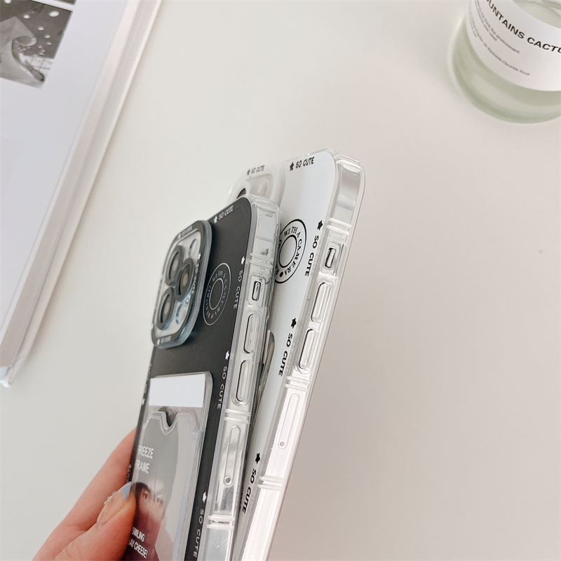 Ốp Điện Thoại Mềm Chống Sốc Kiểu Máy Ảnh Cho iPhone 11 12 13 14 Pro XS Max X Mini 7 8 Plus Giá Đỡ