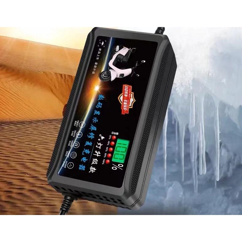 Sạc Xe Điện 48V 12Ah 20Ah 60V 72V Tự Ngắt Chống Phồng Bình-7 Đèn Báo Thông Minh