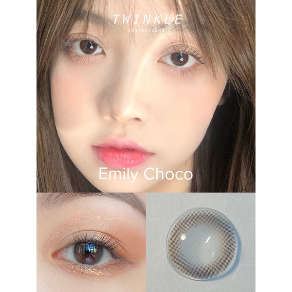 (Gdia 12.9)Kính áp tròng/Lens Emily Choco lens nâu choco lens tự nhiên