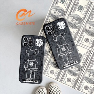 Ốp Lưng iPhone Cạnh Vuông, Bảo Vệ Camera in Hình Gấu BEAR iP 7Plus,8Plus,x,xs,xsmax,11,11promax,12,12promax,13,13promax
