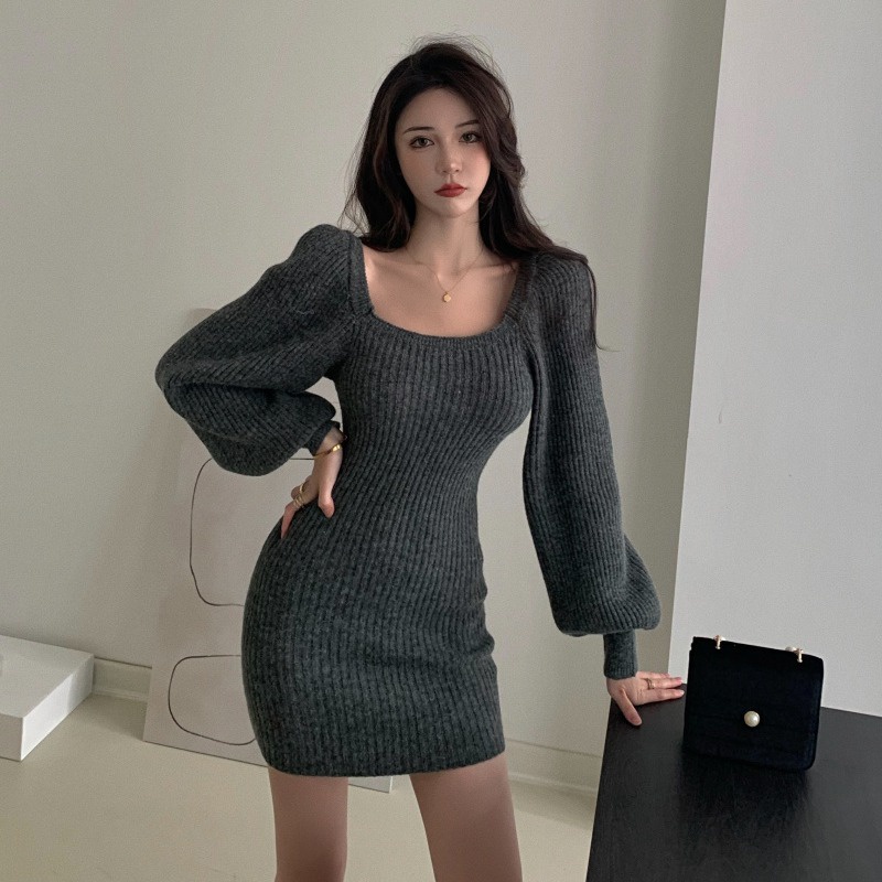Đầm Váy Body Len Tay Bồng Sexy Hàng Cao Cấp