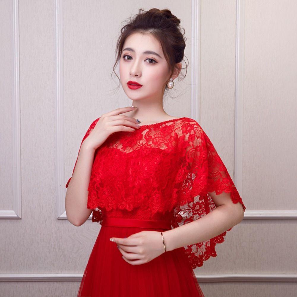 Khăn Choàng Vải Tuyn Trang Nhã Cho Cô Dâu