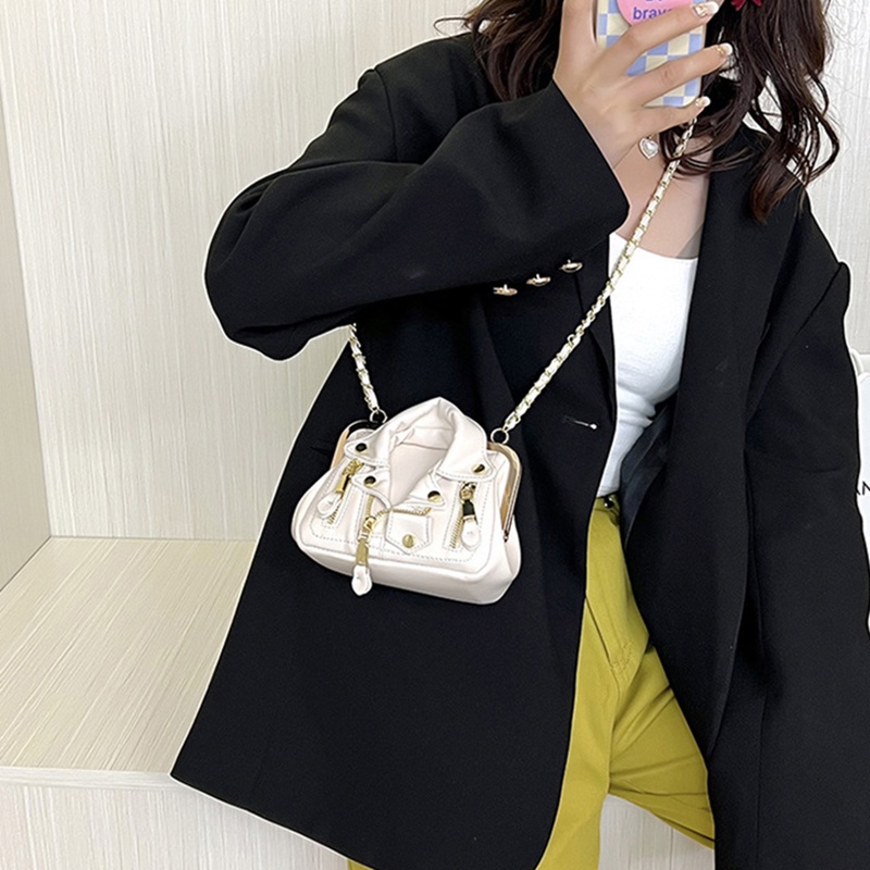 Túi Đeo Vai Hình Vuông Cỡ Nhỏ Phối Dây Đeo Sợi Xích Thời Trang Cho Nữ