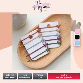 Set 2 kẹp tăm tim hoặc sao nhiều màu