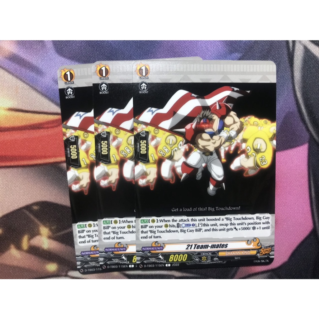 01 lá thẻ hình chính hãng trò chơi vanguard D-TB03/115 21 Team-mates – Common (C)