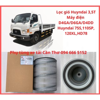 Lọc gió Hyundai 3,5T máy điện D4GA/D6GA/D4DD-Mighty 75S,110SP,120SL,HD78,County máy điện