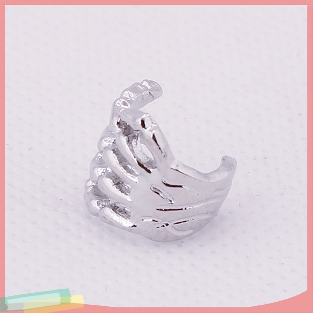 Khuyên kẹp vành tai hình bàn tay xương phong cách cá tính thời trang