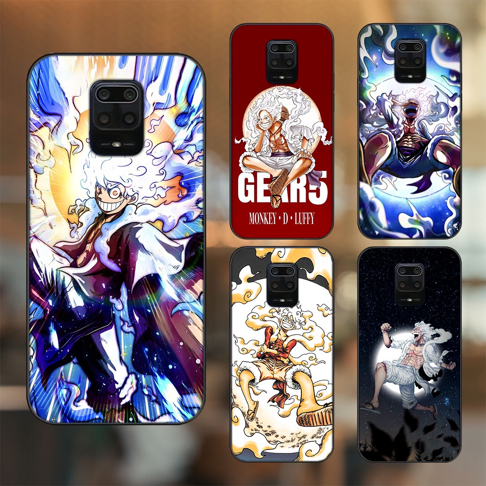 Ốp lưng Xiaomi Redmi Note 9s, Note 9 Pro viền đen in hình Luffy Gear 5 Nika One Piece Đảo Hải Tặc